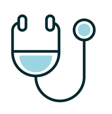 Illustration of a stethoscope