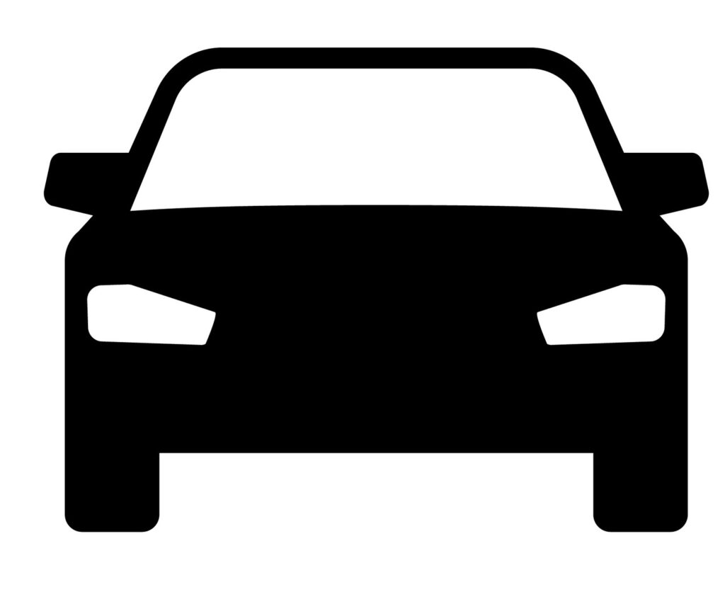 Black outline of a car