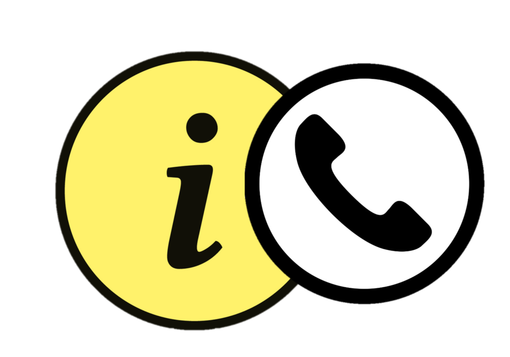 Information and telephone icon