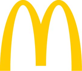 McDonald's logo of the letter M in yellow.